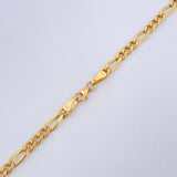 Cadena Figaro 11.15gr / 65.2cm / Oro Amarillo +1 18K &
