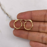 Candongas Nia 1.2gr / 1.5cm / Diamantada Oro Amarillo &
