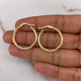 Candongas Lui 2.15gr / 2.8cm / Entorchadas Oro Amarillo &