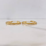 Candongas Lui 2.15gr / 2.8cm / Entorchadas Oro Amarillo &