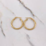 Candongas Lui 2.15gr / 2.8cm / Entorchadas Oro Amarillo &