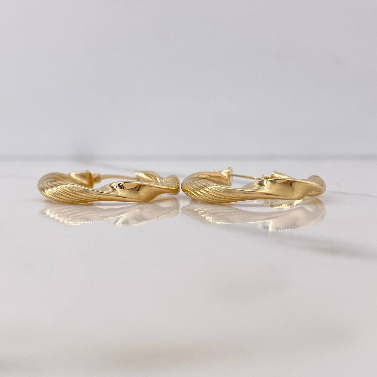 Candongas Valen 3.1gr / 3cm / Espiral Rayadas Oro Amarillo &