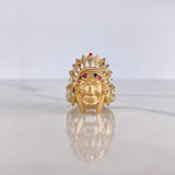 Anillo Indio 12.15gr / T10 1/2 / Circones Colores Oro Amarillo $