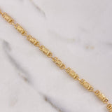 Pulso Barril Escamado 4.15gr / 19.5cm / 5mm Oro Amarillo &