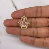 Herraje Virgen de Guadalupe 3gr / 2.3cm / Circones Blancos Azules Fucsias Oro Amarillo &