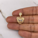 Dije Rostro Oso 3.05gr / 2.3cm / Circones Blancos Negros Azules Oro Amarillo &