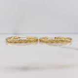 Candongas Mary 3.25gr / 3.5cm / Entorchadas Oro Amarillo &