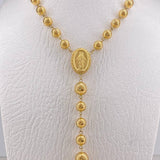 Rosario Virgen del Carmen 29.4gr / 70cm / 8mm-10mm Bolas Lisas Oro Amarillo $