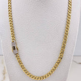 Cadena Cubana Infinito 19.6gr / 60cm / 5mm Diamantada Oro Amarillo +2 $