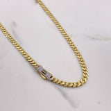 Cadena Cubana Infinito 19.6gr / 60cm / 5mm Diamantada Oro Amarillo +2 $