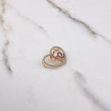 Dije Fe Corazon 1.55gr / 1.5cm / Circones Blancos Rosados Lila Oro Amarillo $