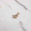Dije Angel 1.3gr / 2cm / Circones Blancos Dos Oros Amarillo Blanco $
