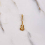 Dije Guitarra 1.2gr / 2.8cm / Circones Blancos Cafes Oro Amarillo &