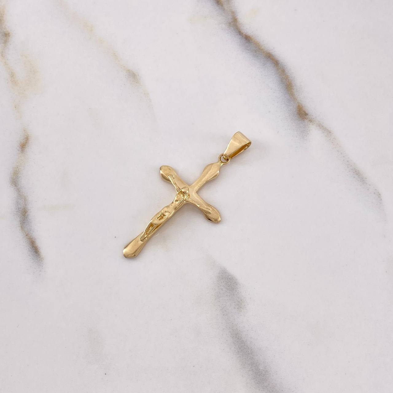 Dije Cruz Cristo 2.05gr / 4cm / Oro Amarillo $