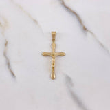 Dije Cruz Cristo 2.05gr / 4cm / Oro Amarillo $