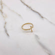 Anillo Cruz 1.75gr / T6 3/4 / Circones Blancos Oro Amarillo $
