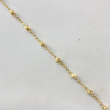 Pulso Estilo Militar 1.95gr / 18cm / 3mm Bolas Diamantada Oro Amarillo &