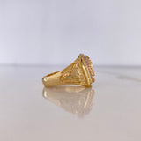 Anillo Herradura Caballo 7.9gr / T8 3/4 / Circones Blancos Tres Oros $