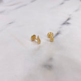 Topos Alas 0.7gr / Circon Blanco Oro Amarillo &