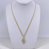 Cadena Lazo 0.95gr / 50cm + Dije Cruz Cristo 0.60gr / 2.5cm Oro Amarillo (Oferta) &