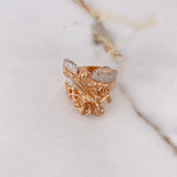 Anillo San Miguel Arcángel 11.55gr / T7 3/4 / Dos Oros Blanco Rosa $