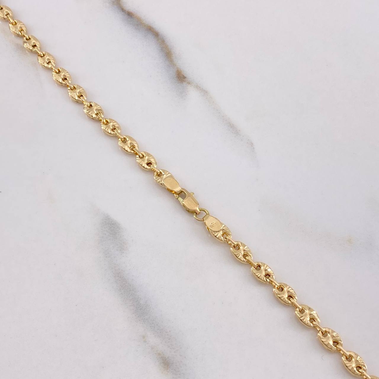 Cadena GC 9.05gr / 50cm / 4mm Diamantada Oro Amarillo $