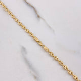 Cadena GC 9.05gr / 50cm / 4mm Diamantada Oro Amarillo $