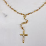 Rosario Virgen Milagrosa 14.8gr / 60cm / 4mm-5mm Bola Lisa Atornillado Tres Oros