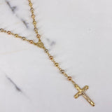 Rosario Virgen Milagrosa 14.8gr / 60cm / 4mm-5mm Bola Lisa Atornillado Tres Oros