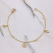 Pulso Espiga Gotas Manzana 1.9gr / 18.5cm / 3mm Bola Diamantada Oro Amarillo $