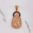 Dije Virgen del Carmen 12.05gr / 4.8cm / Circones Blancos Azules Oro Rosa $