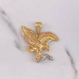 Dije Aguila 8.9gr / 3.8cm / Texturizada Circones Blancos Tres Oros $
