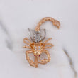 Dije Escorpion 7.3gr / 4.3cm / Circones Blancos Fucsias Dos Oros Blanco Rosa $