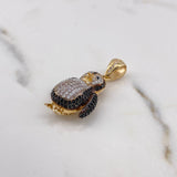 Dije Pingüino 6.05gr / 3.5cm / Circones Blancos Negros Dos Oros Amarillo Blanco $