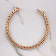 Pulso Tennis 33.35gr / 19cm / 5mm Circones Negros Oro Rosa $