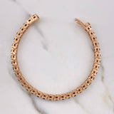 Pulso Tennis 33.35gr / 19cm / 5mm Circones Negros Oro Rosa $