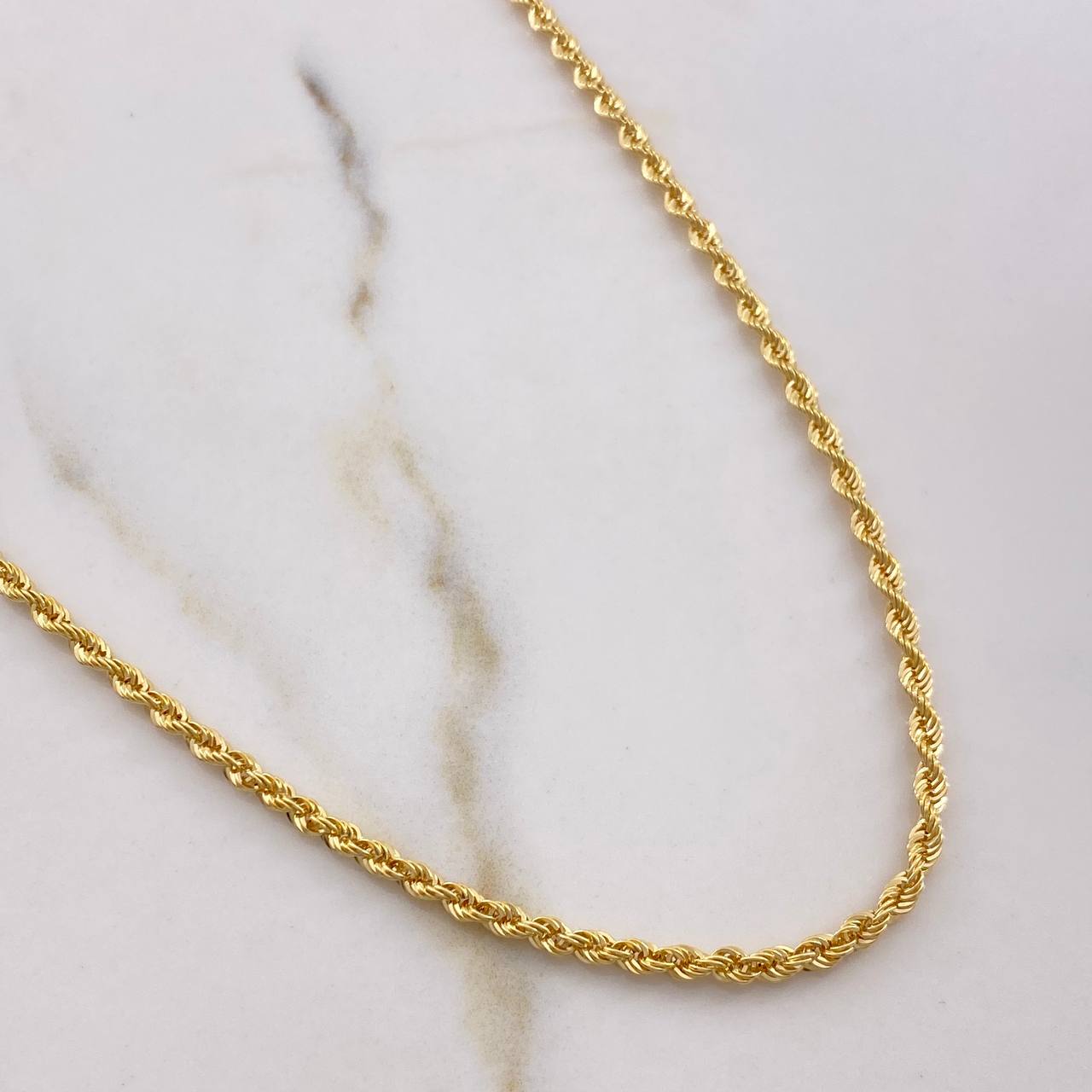 Cadena Lazo 5gr / 60cm / 2.45mm Oro Amarillo +3 $