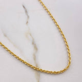 Cadena Lazo 5gr / 60cm / 2.45mm Oro Amarillo +3 $