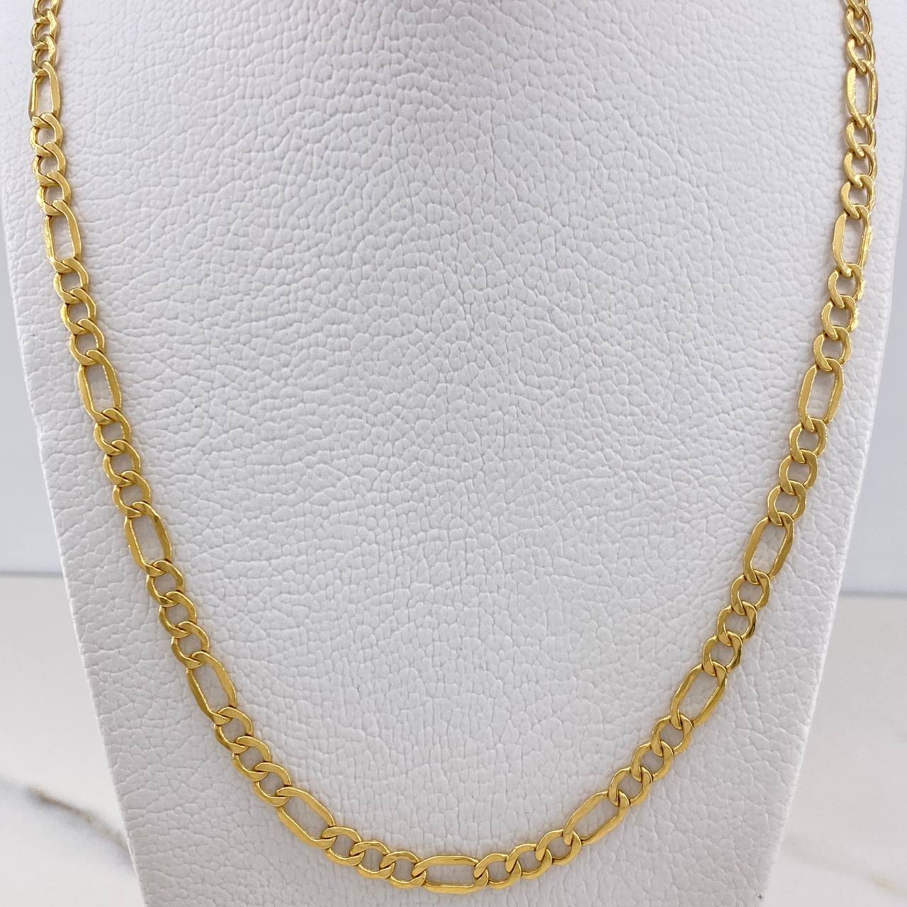 Cadena Figaro 6.5gr / 50cm / 4mm Oro Amarillo +0 $