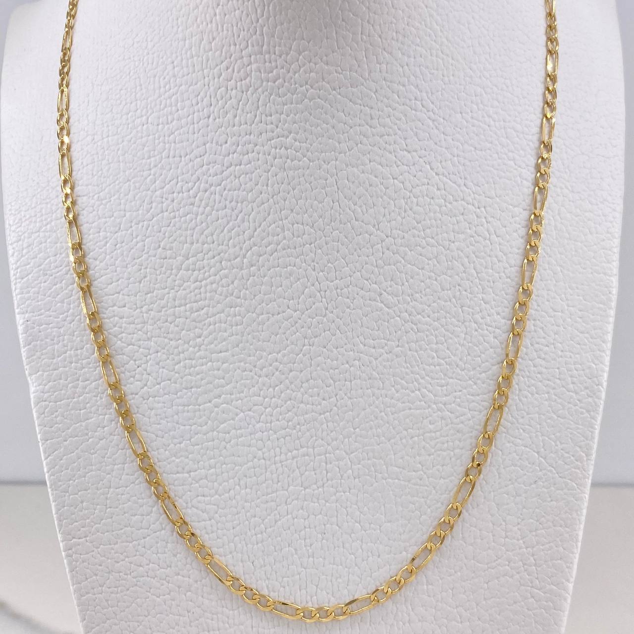 Cadena Figaro 6.1gr / 60cm / 2.15mm Oro Amarillo +0 $