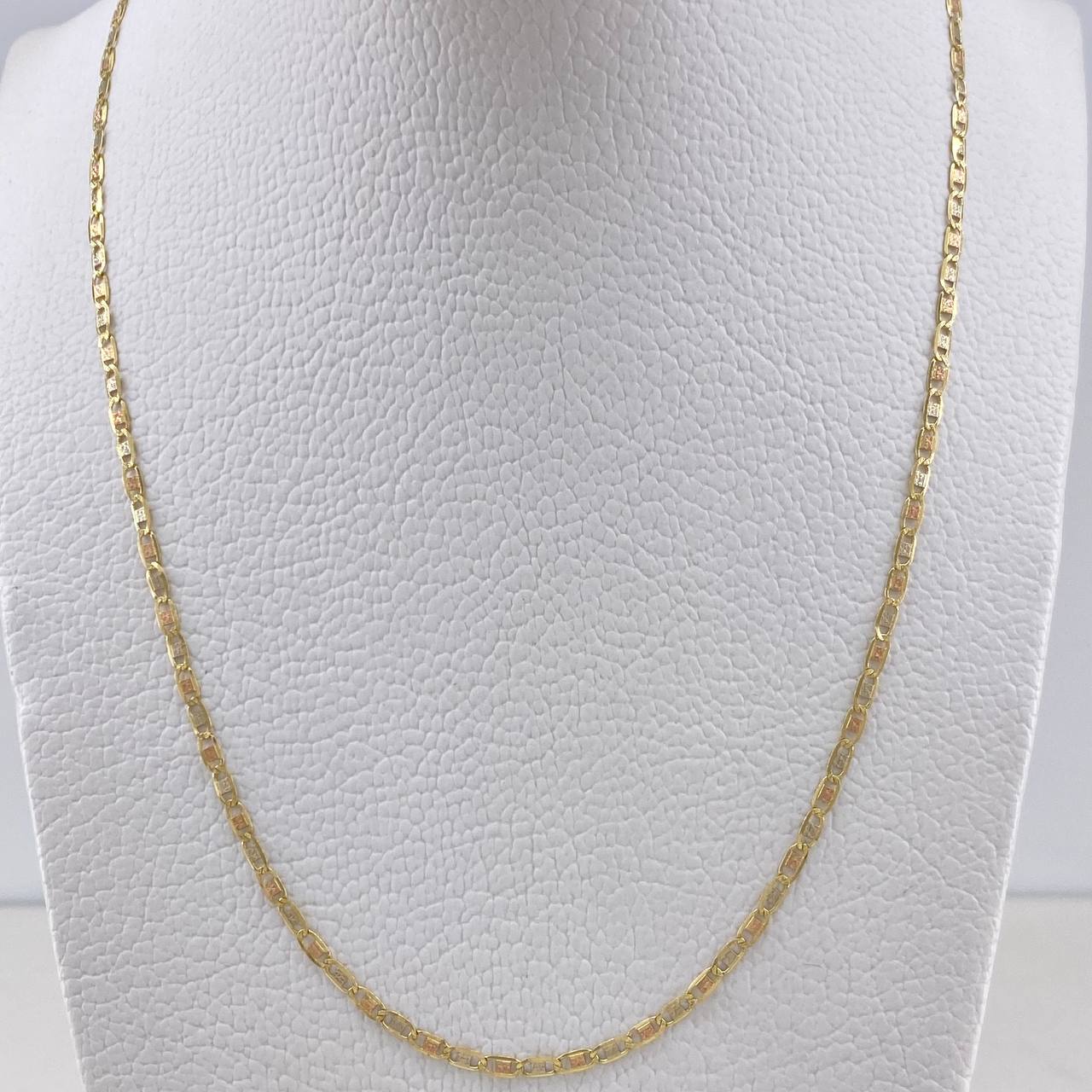 Cadena Escalera 2.85gr / 50cm / 2mm Diamantado  Tres Oros +3 $