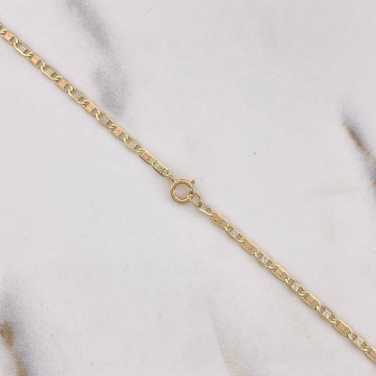 Cadena Escalera 2.85gr / 50cm / 2mm Diamantado  Tres Oros +3 $