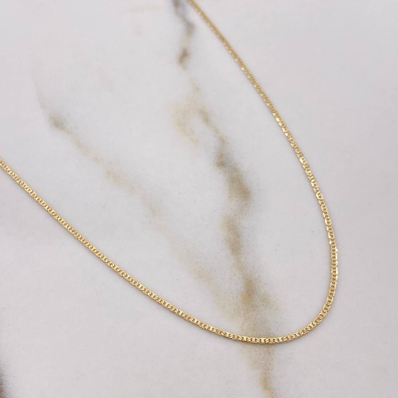 Cadena Escalera 0.85gr / 40cm / 1mm Diamantado  Oro Amarillo +3 $