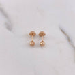Topos Bola 0.45gr / 4mm Diamantada Oro Rosa &