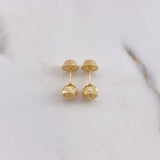 Topos Bola 0.7gr / 5mm Diamantadas Oro Amarillo 18K #