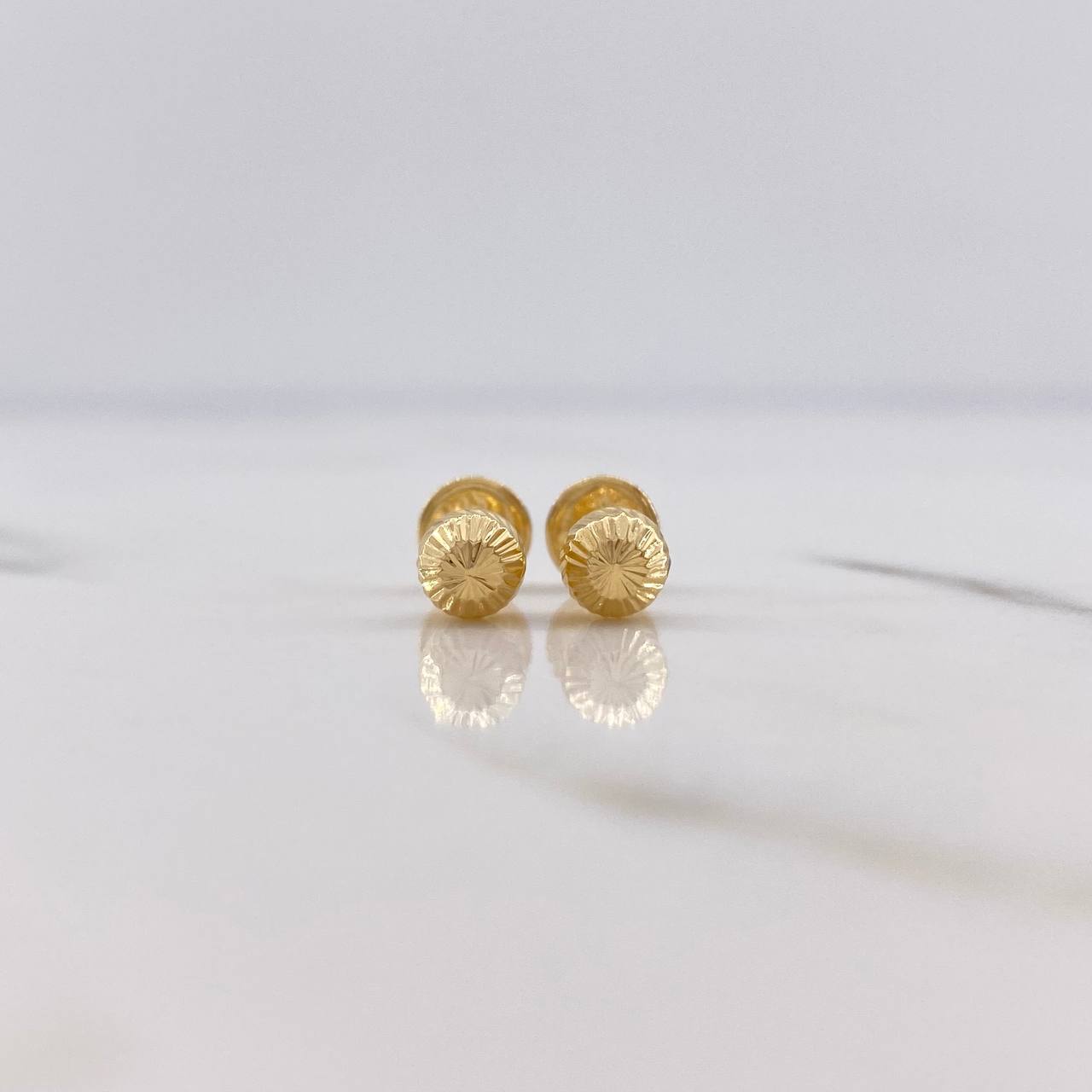 Topos Bola 0.7gr / 5mm Diamantadas Oro Amarillo 18K #