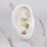 Topos Bola 0.6gr / 7mm Lisa Oro Rosa $