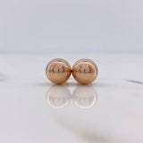 Topos Bola 0.75gr / 8mm Lisa Oro Rosa $