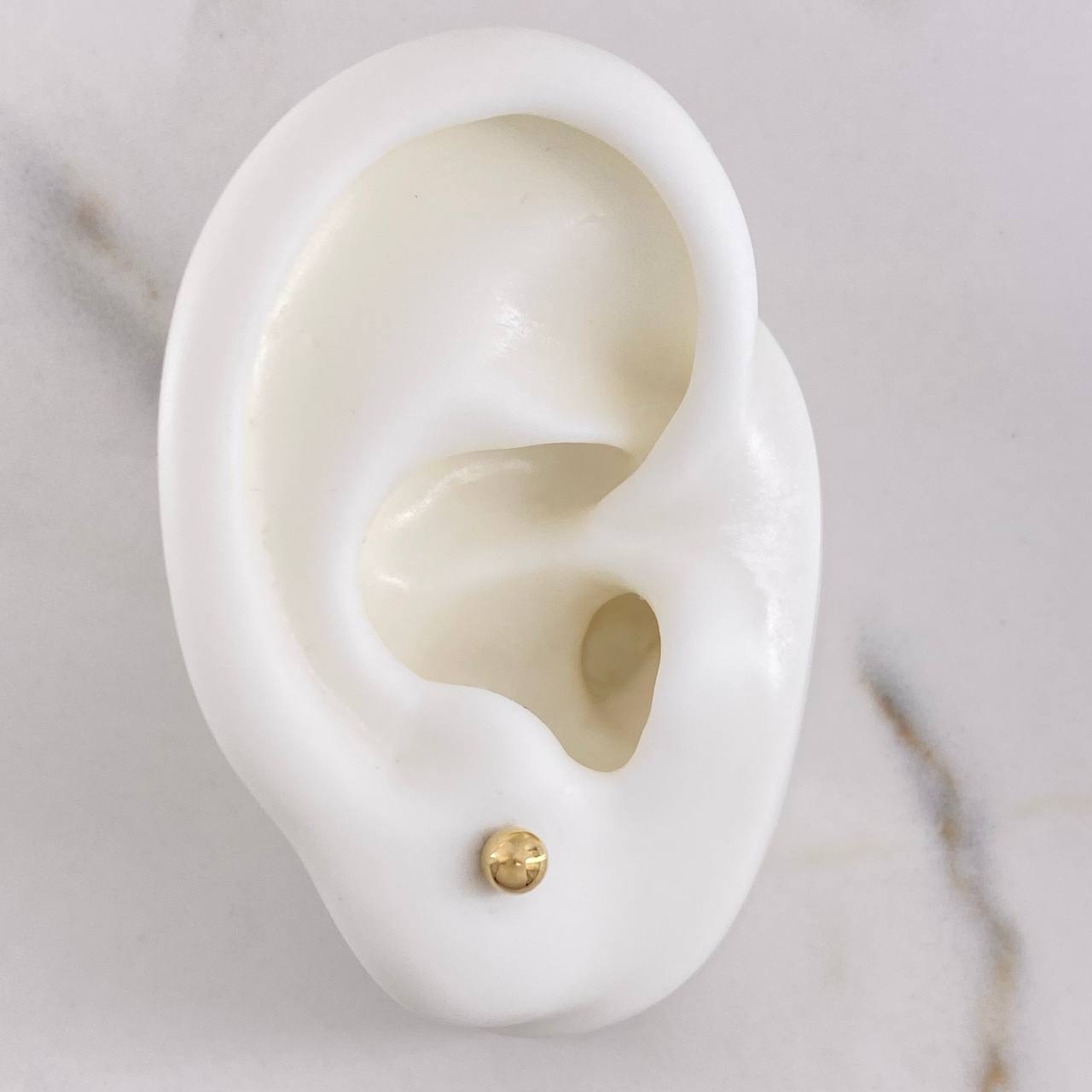 Topos Bola 0.4gr / 4mm Lisa Oro Amarillo $