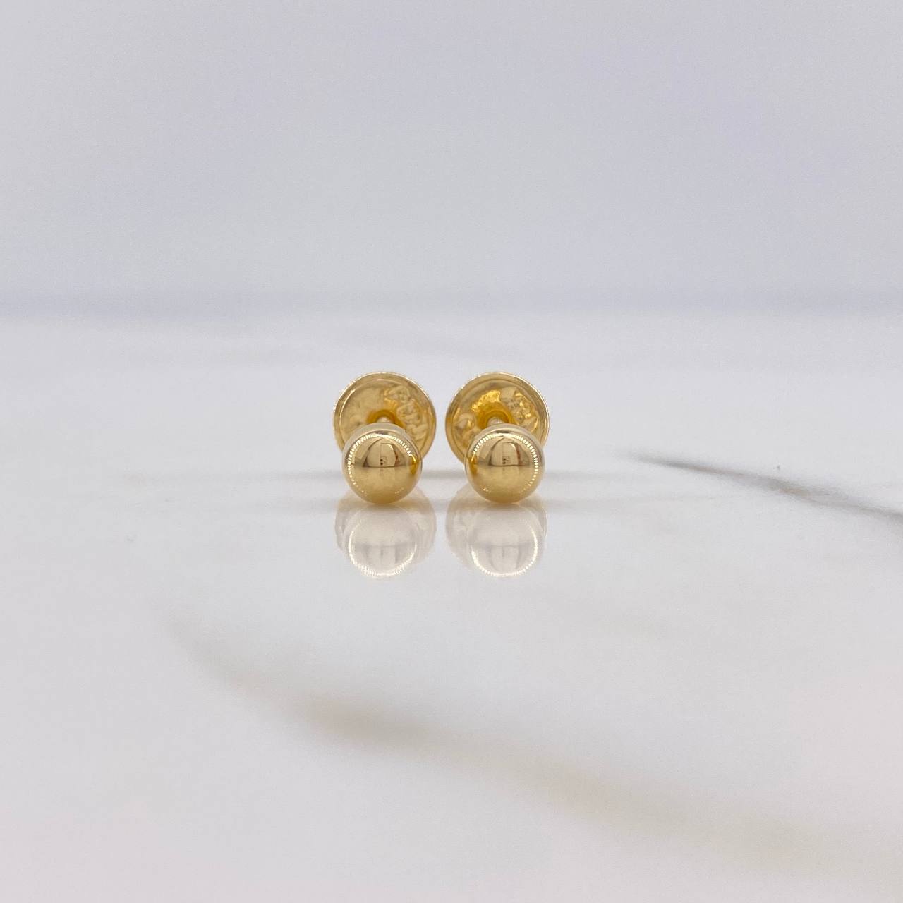 Topos Bola 0.4gr / 4mm Lisa Oro Amarillo $